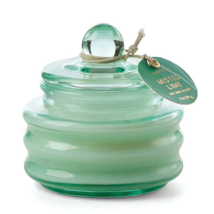 Glass Candle Bright Green - Misted Lime