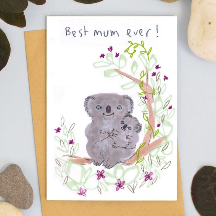 Jo Clark Design: Greeting Card Best Mum Ever Koala