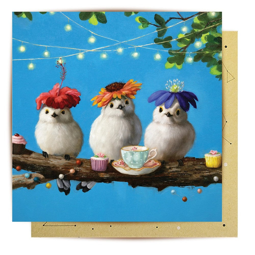 La La Land: Greeting Card Flower Hat Birds