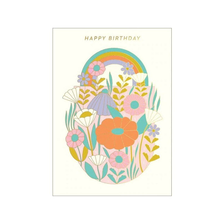 Ohh Deer: Foil Greeting Card Happy Birthday Daisies