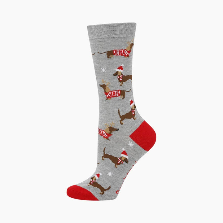 Bamboozld: Womens Dachshund Xmas Bamboo Sock