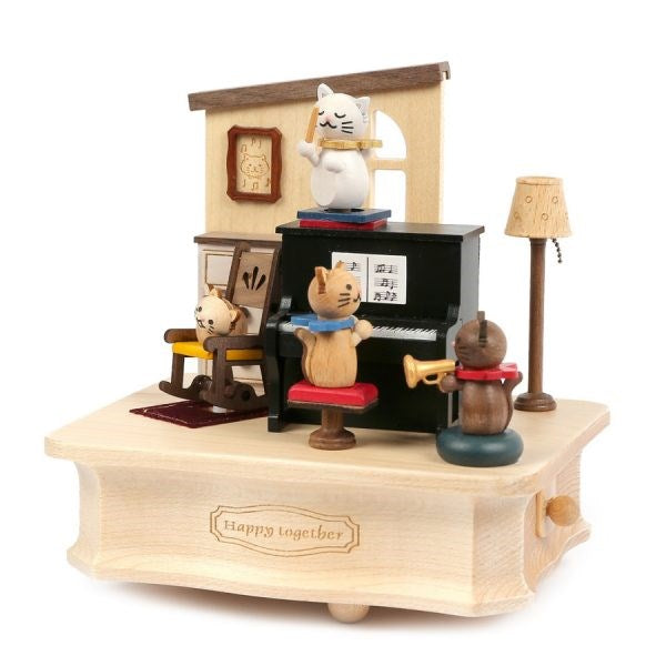 Wooderful Life: Music Box Cat Plays Piano