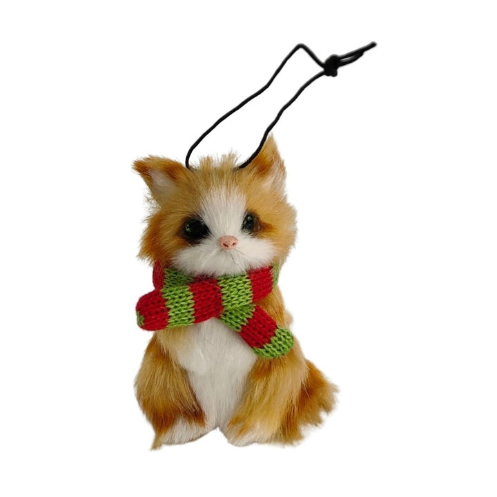 Urban Products: Christmas Hanging Decoration Ginger Cat with Scarf