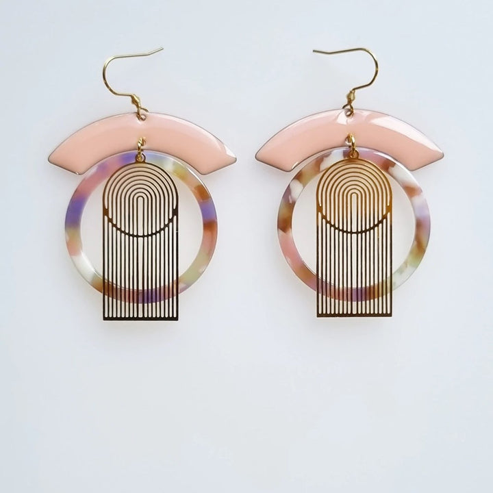 Middle Child: Circuit Earrings Pink
