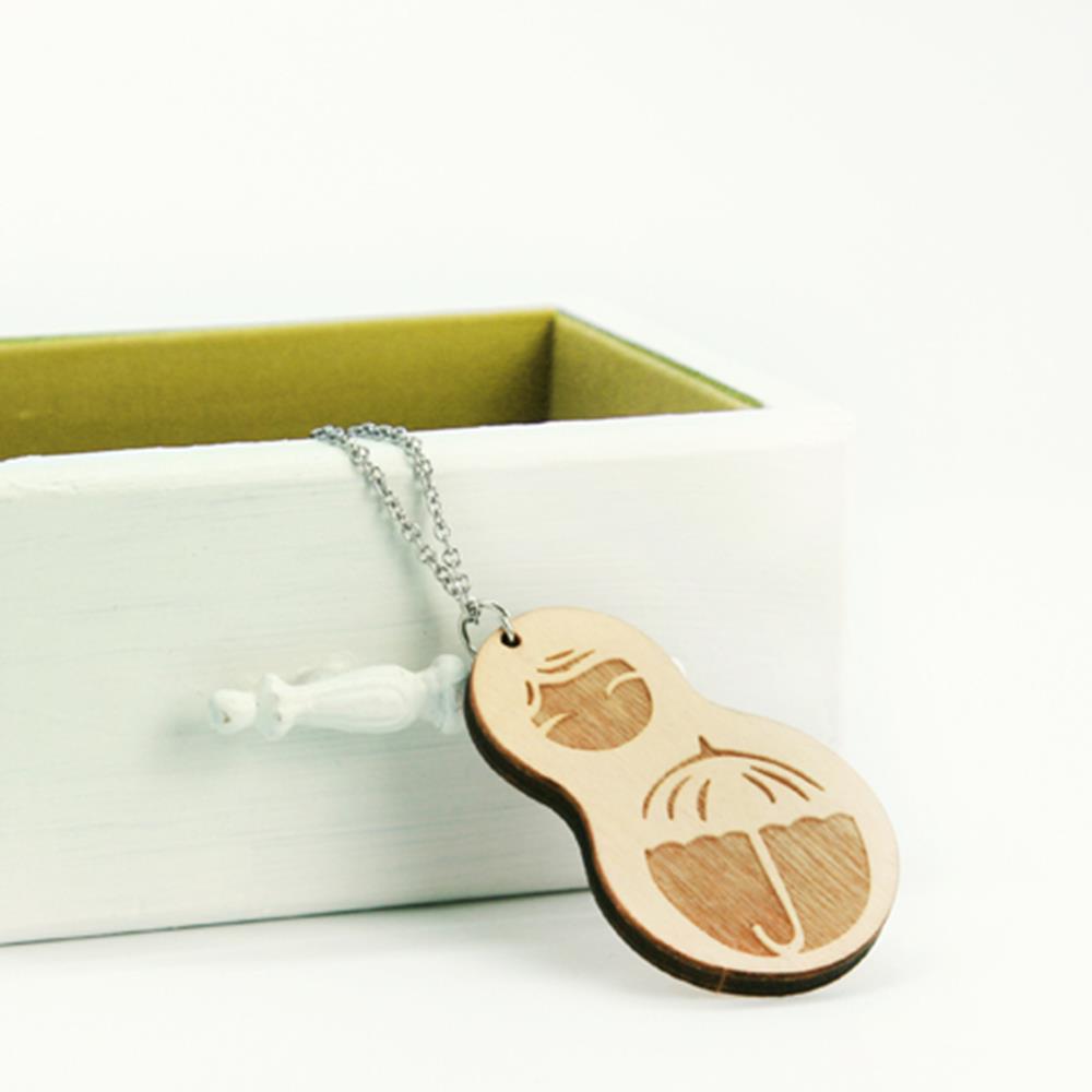 Babushka Wooden Necklace