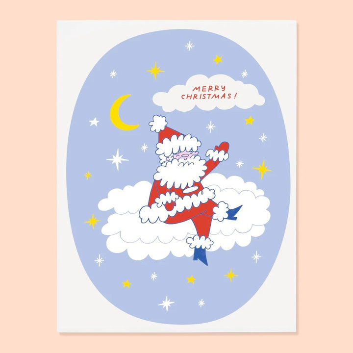 The Good Twin: Greeting Card Christmas Cloud Santa