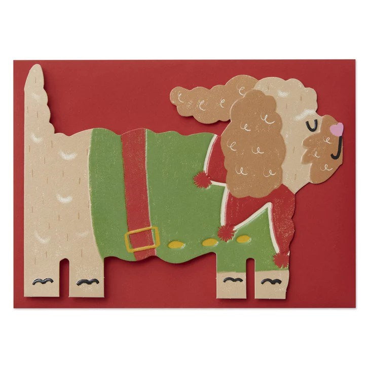 Raspberry Blossom: Greeting Card Pawsome Christmas Cockapoo Elf