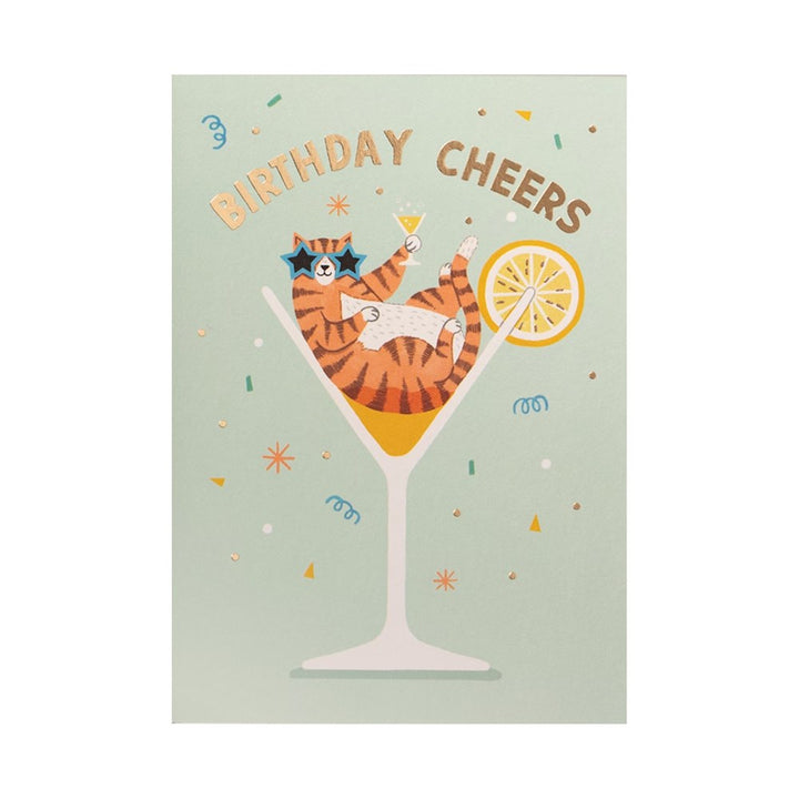 Stormy Knight: Greeting Card Cocktail Cat