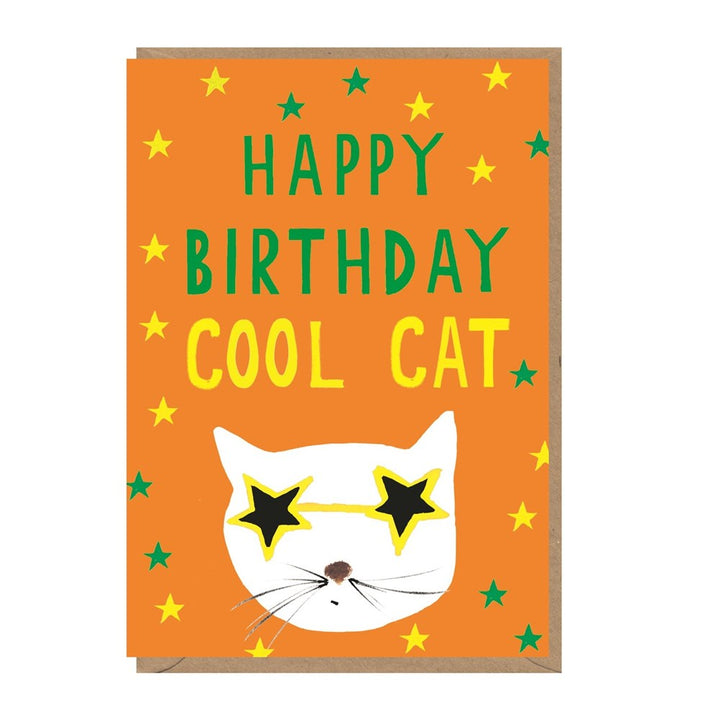 Earlybird: Greeting Card Happy Birthday Neon Cool Cat