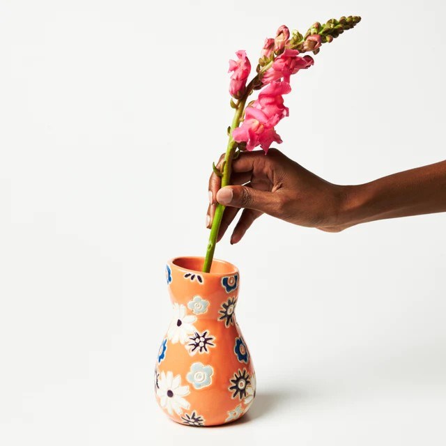 Jones & Co: Saturday Vase Coral Floral