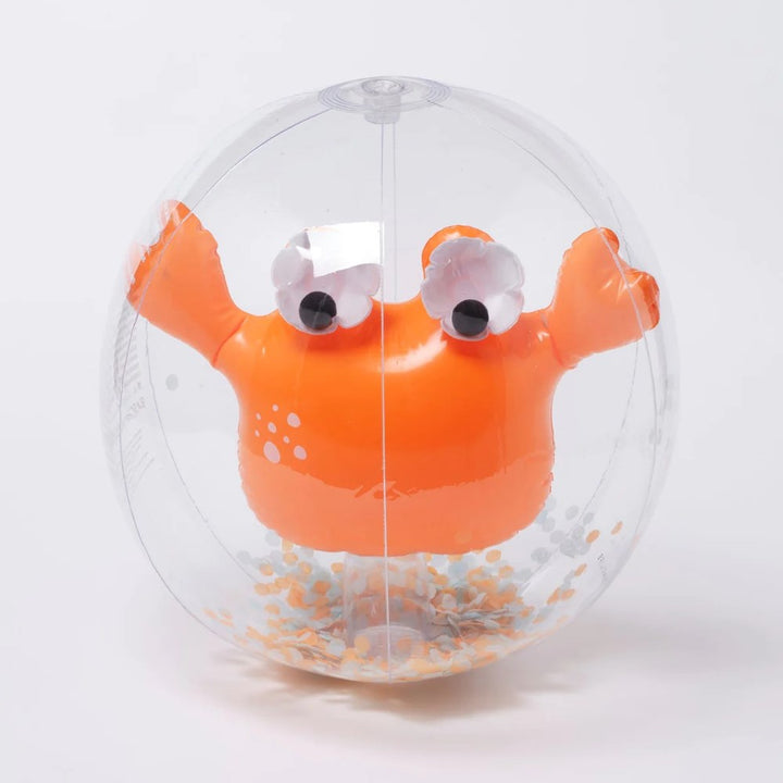 Sunnylife: 3D Inflatable Beach Ball Sonny the Sea Creature Neon Orange