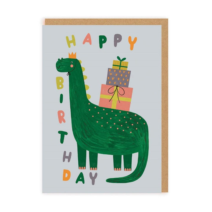 Ohh Deer: Foil Greeting Card Happy Birthday Cute Dinosaur