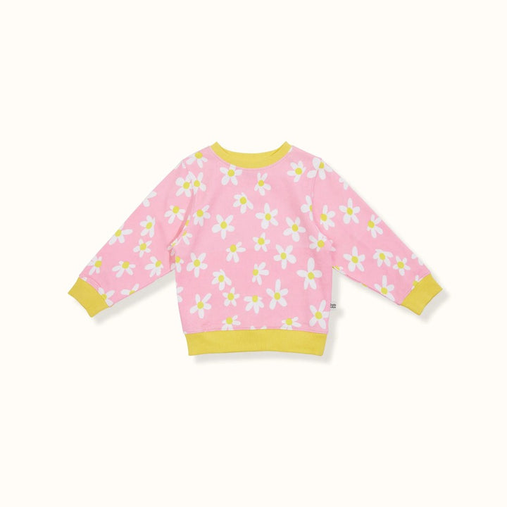 Goldie + Ace: Dahlia Daisy Terry Relaxed Sweater Pink