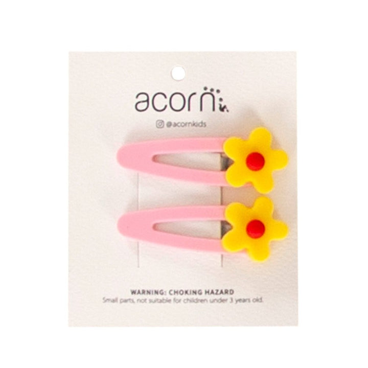 Acorn Kids: Daisy Hair Clip Pink and Yellow