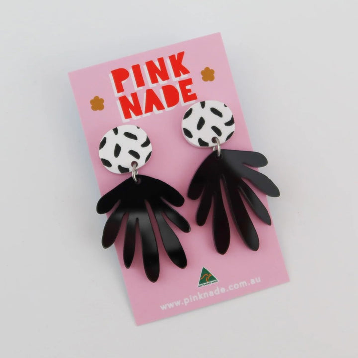 Pink Nade: Deanne Earrings Spot Black