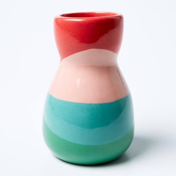 Jones & Co: Saturday Vase Green Pink Splice