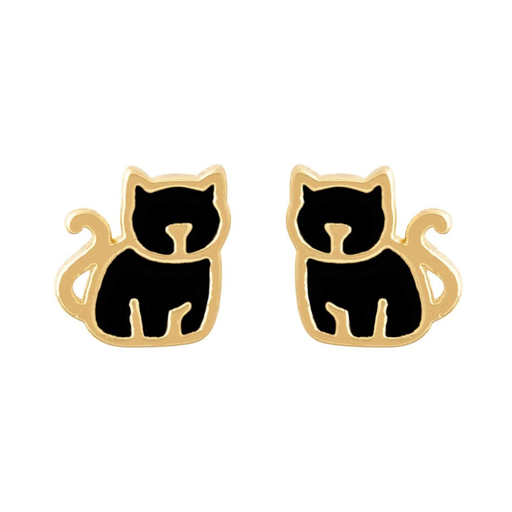 Short Story: Earring Epoxy Cat Gold