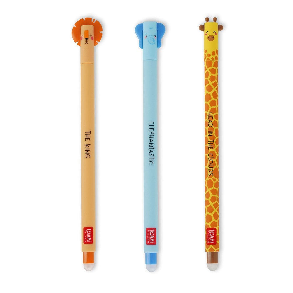 Legami: Erasable Pen Set of 3 Wild Savannah
