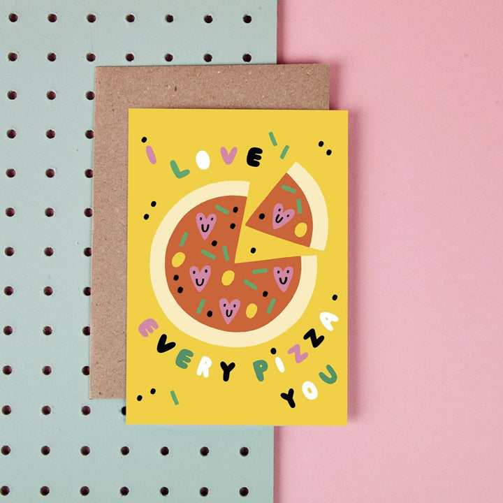 Rumble Cards: Greeting Card I Love Every Pizza You