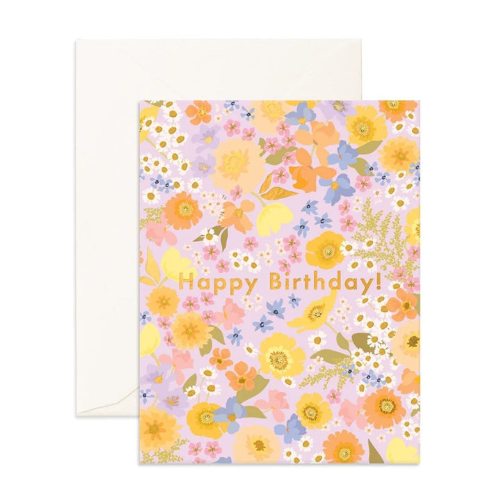 Fox & Fallow: Greeting Card Birthday Floralscape