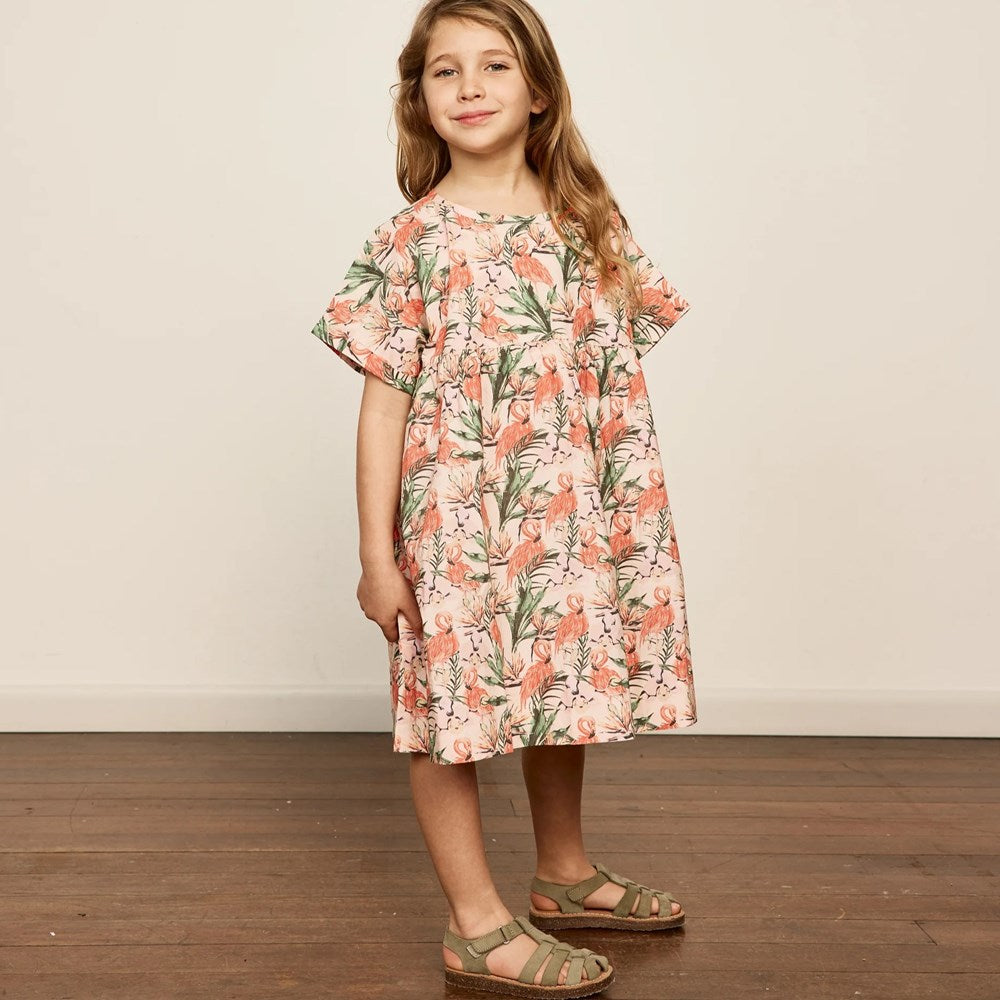 Goldie + Ace: Lulu Cotton Dress Flamingo Pink – Monsterthreads