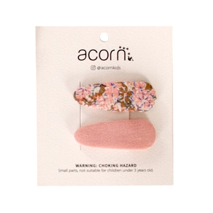 Acorn Kids: Floral Hair Clip Pink