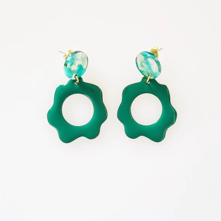 Middle Child: Floret Earrings Green