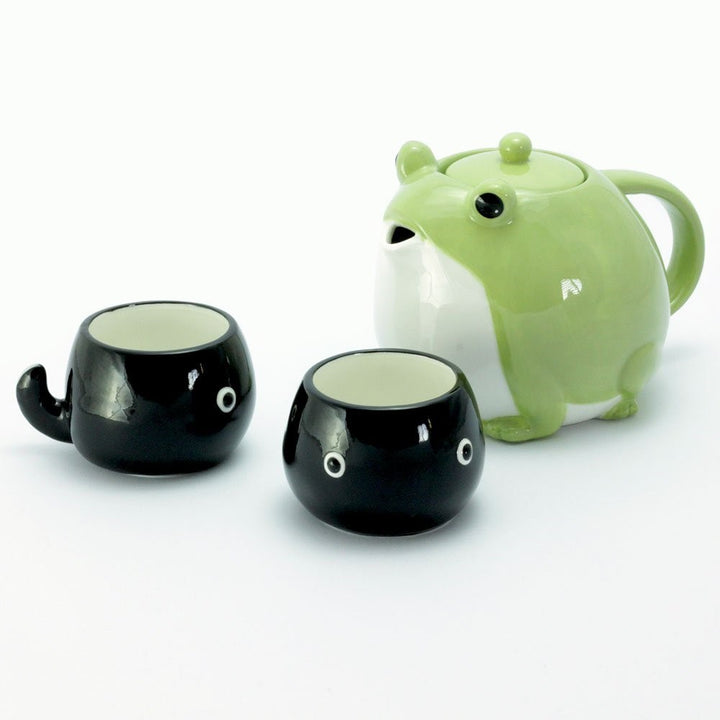 Frog Teapot Tadpole Cups