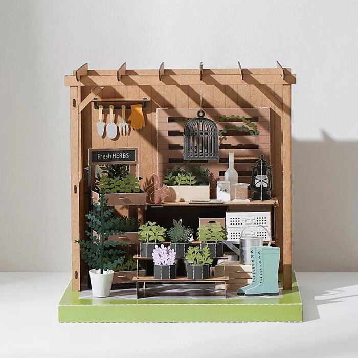 Paper Thought: Lasercut Paper Model Herb Shed