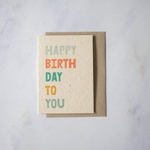 Turquoise Creative: Plantable Card Birthday