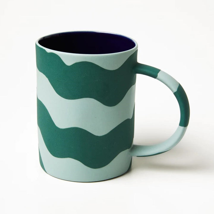 Jones & Co: Happy Mug Green Wave