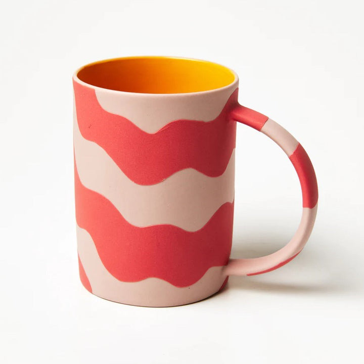 Jones & Co: Happy Mug Pink Wave