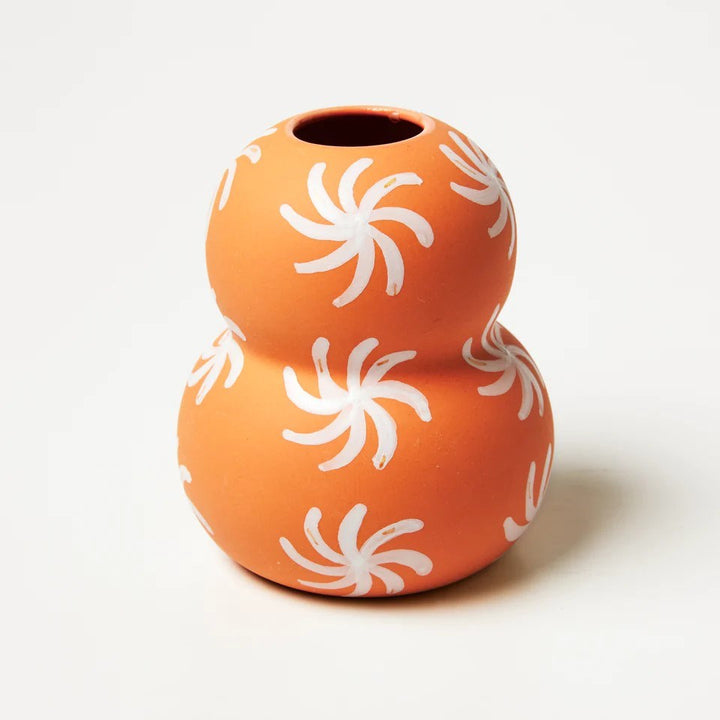 Jones & Co: Happy Vase Swirl Orange