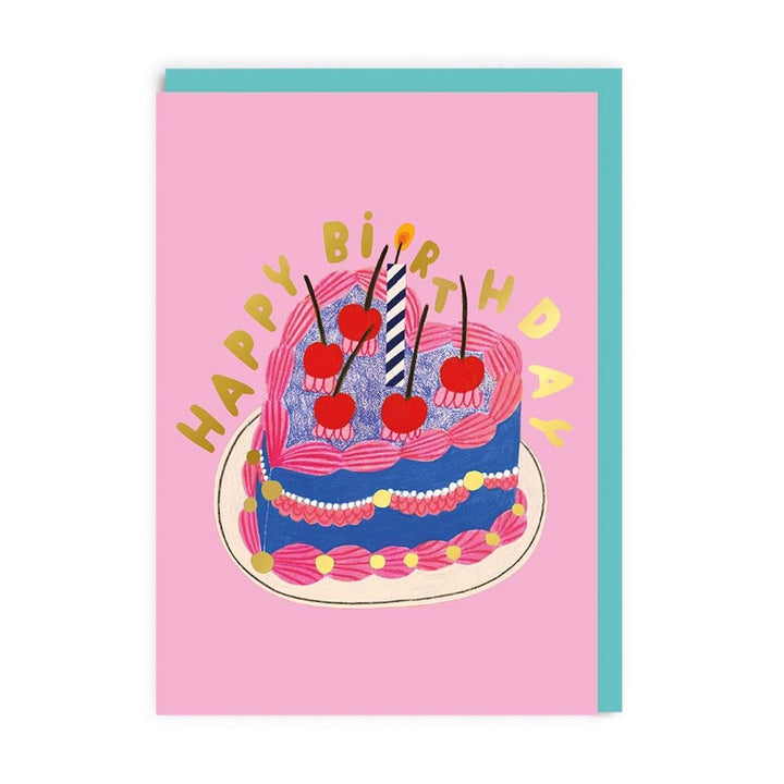 Ohh Deer: Foil Greeting Card Heart Cake