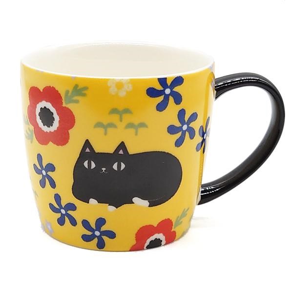Ceramic-ai:  Cat Mug Yellow Flower
