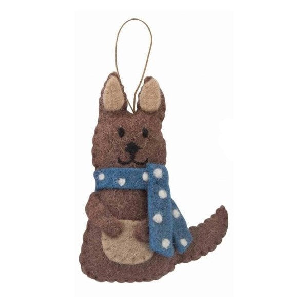 Christmas Ornament Australian Animals Decoration Kangaroo Scarf