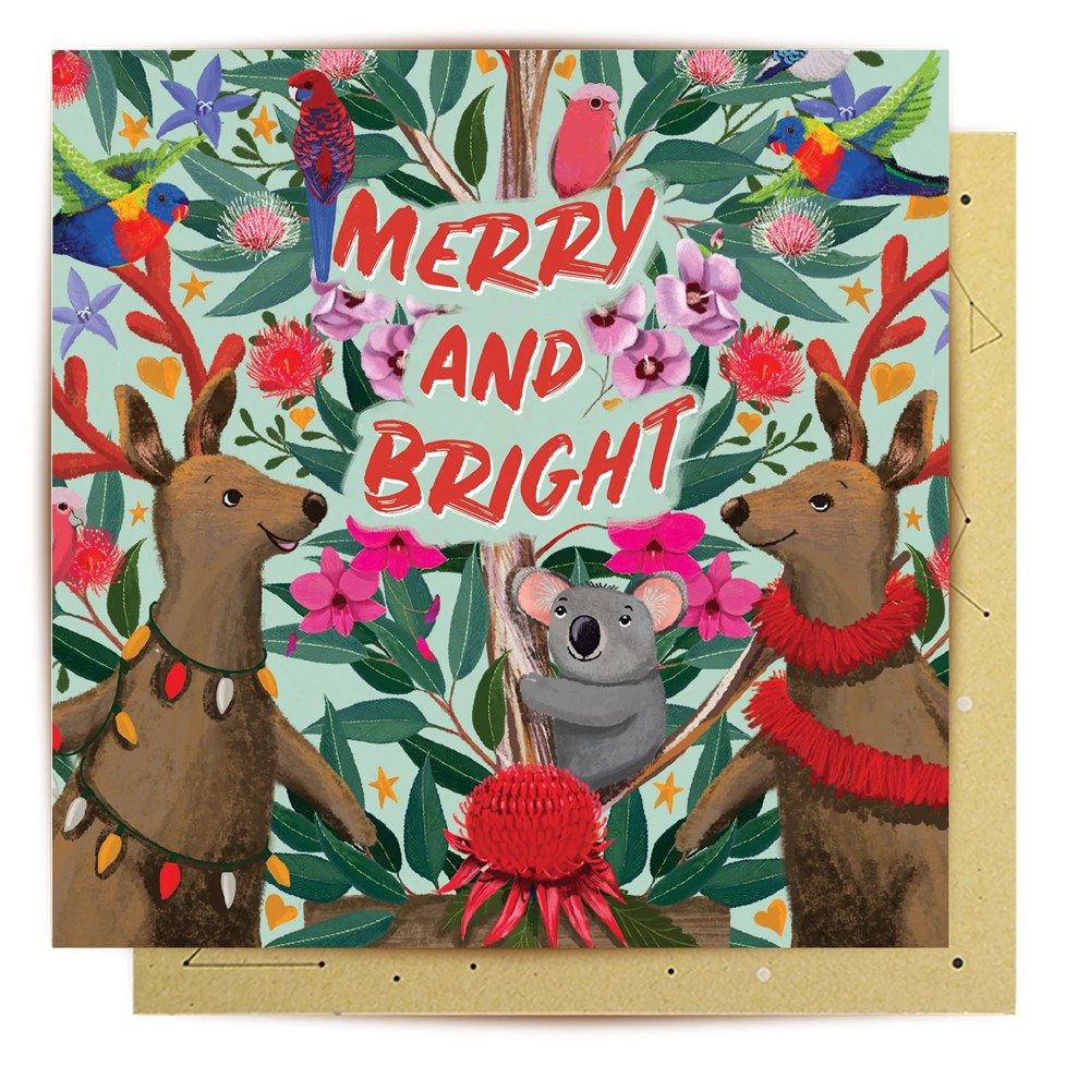 La La Land: Greeting Card Kangaroos Tree