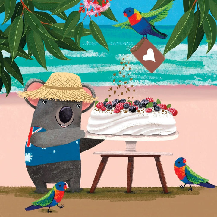 La La Land: Greeting Card Beach Koala Pavlova
