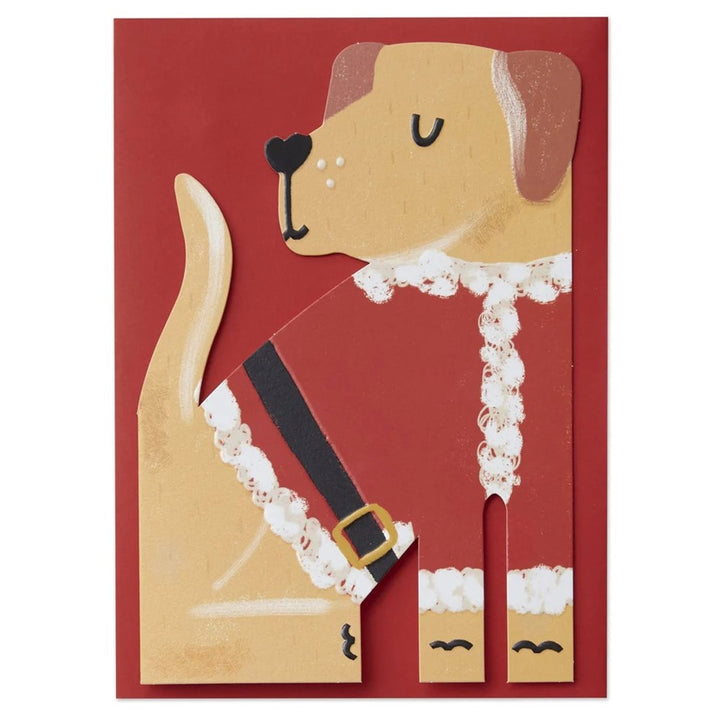 Raspberry Blossom: Greeting Card Pawsome Christmas Labrador