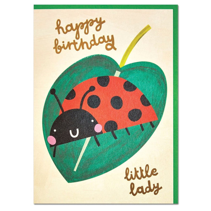 Raspberry Blossom: Greeting Card Little Lady Great Outdoor