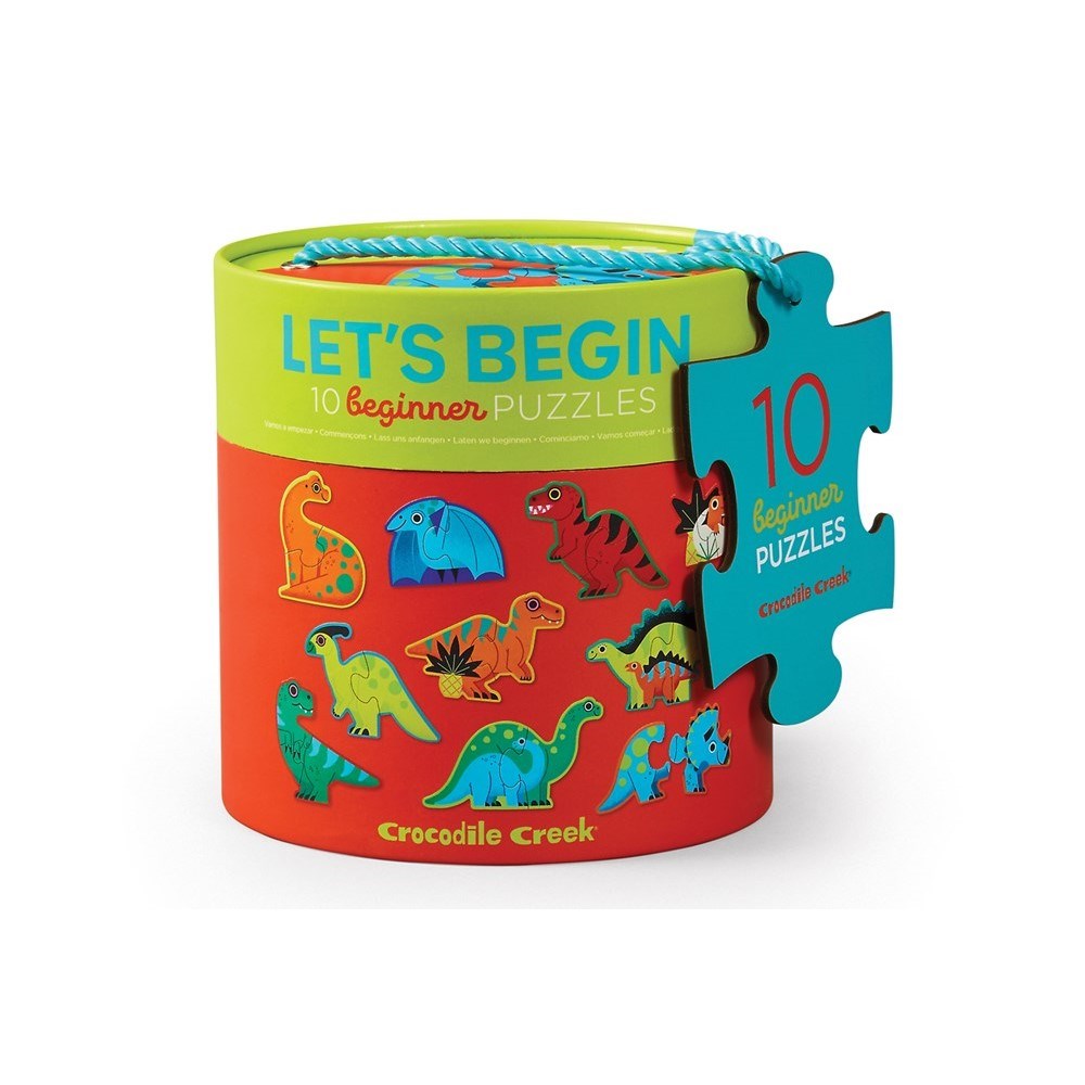 Crocodile Creek: 2pc Puzzles Let's Begin Dinosaurs
