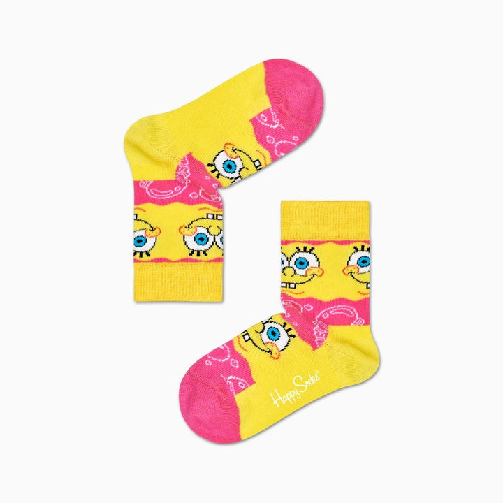 Happy Socks: Kids SpongeBob Say Cheese Burger Pink Yellow