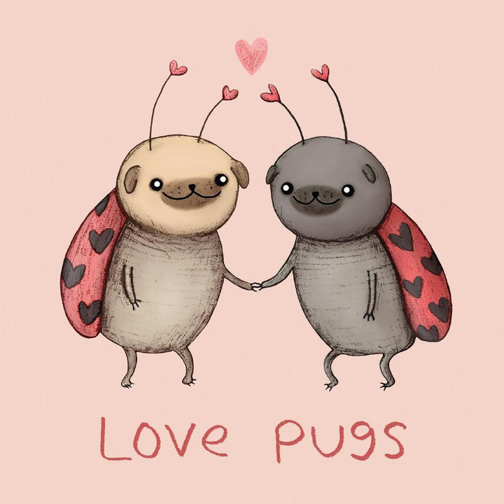 La La Land: Greeting Card Love Pugs
