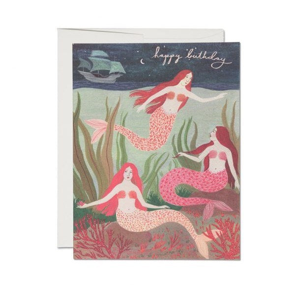 Red Cap: Greeting Card Mermaid
