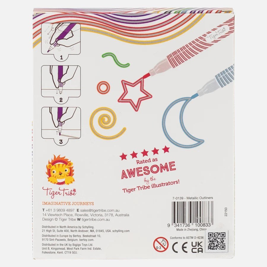 Tiger Tribe: Metallic Outliners