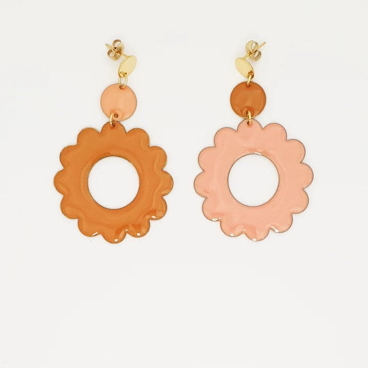 Middle Child: Elton Earrings Mustard Apricot