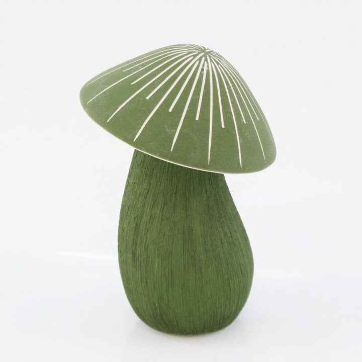 Mushroom Diffuser: Small Green & White Ceramic