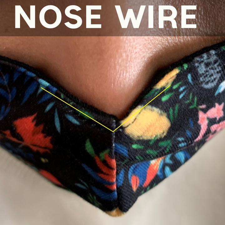 Premium Face Mask with Nose Wire - Cockatoo Flora