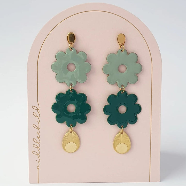 Middle Child: Pamper Earrings Teal Duck Egg