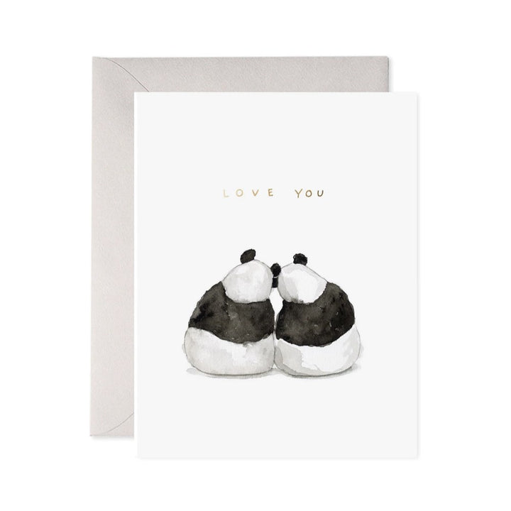 E. Frances Paper: Foil Greeting Card Panda Pair